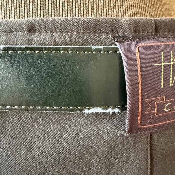 Vintage 90s Sleek high-waist midi pencil skirt in dark khaki 🖤 - Picture 6 of 11